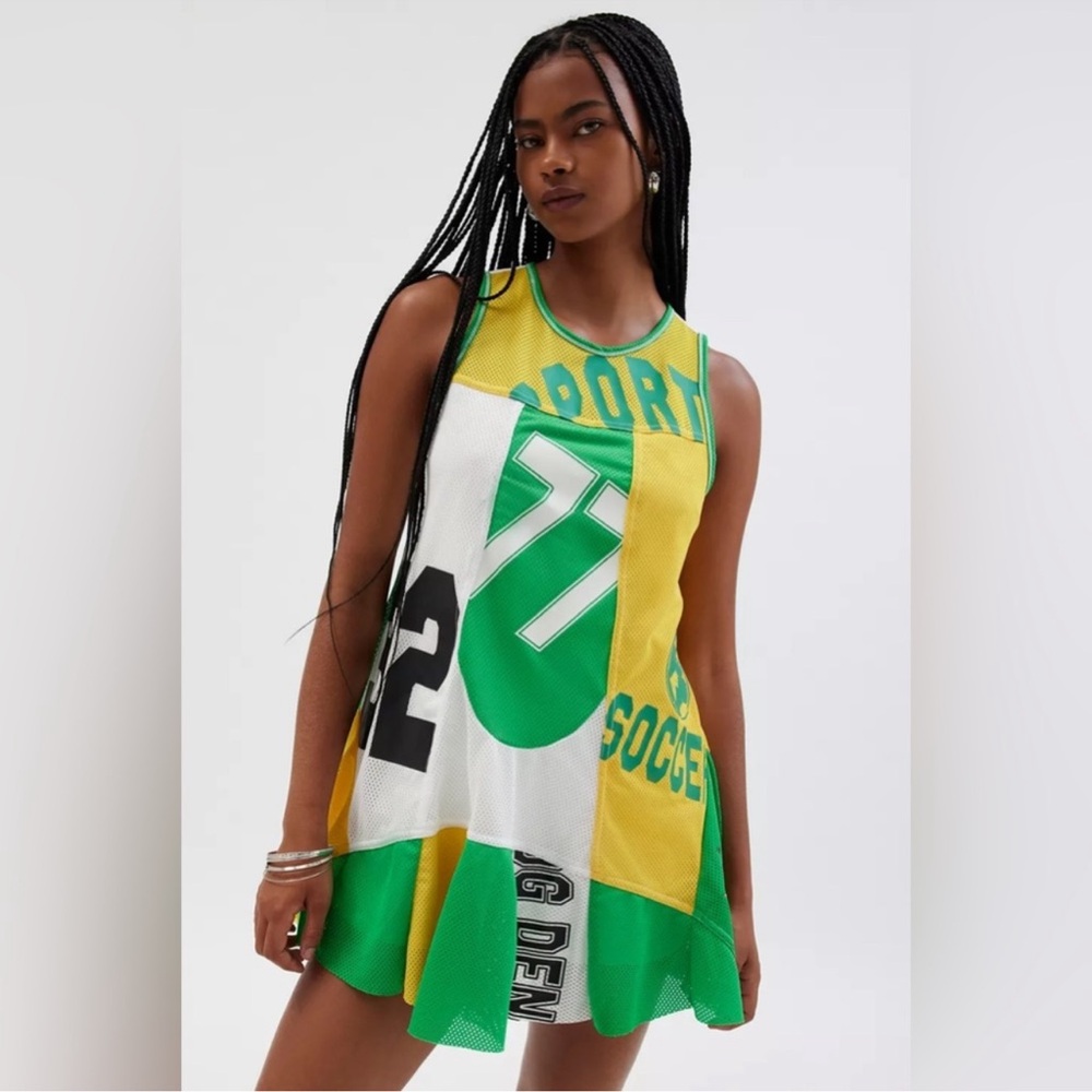 BDG Green and Yellow Mini Dress
